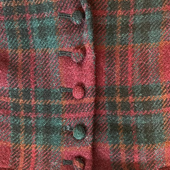 Ralph Lauren Plaid Jacket Blazer w/ Crushed Velvet Collar - Picture 3 of 4